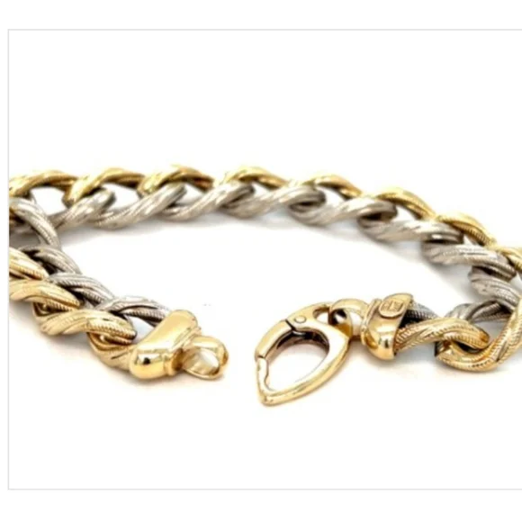 14K Men's Italian Gold Oval Link 8 long x 7/16 wide